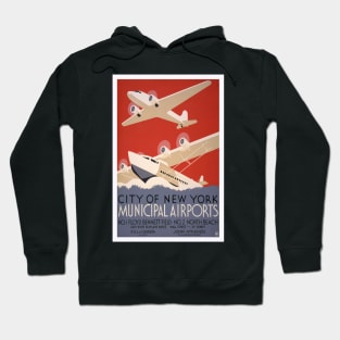 Municipal Airports, 1936. Vintage Poster Hoodie